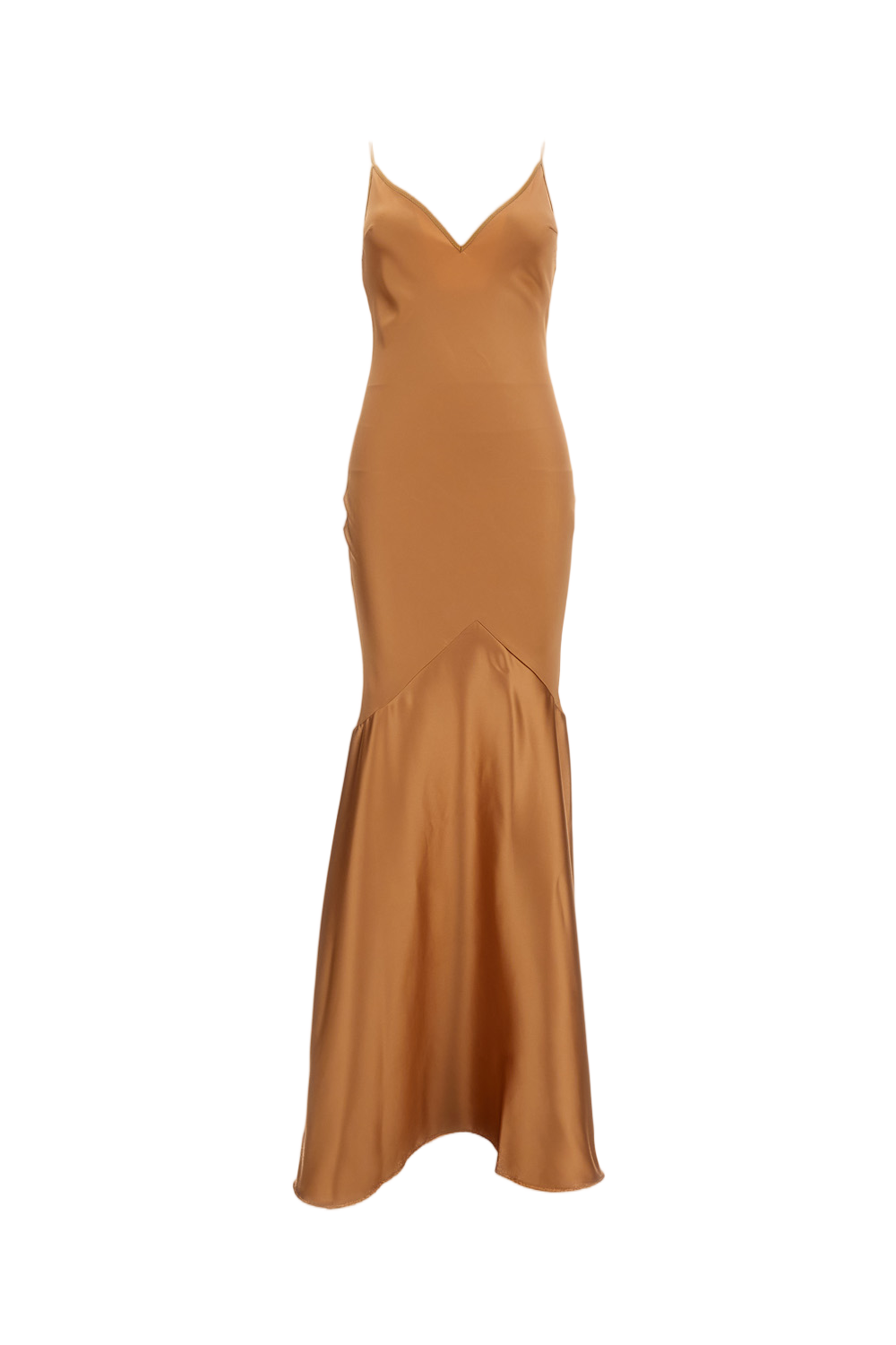 Champagne Satin Long Dress