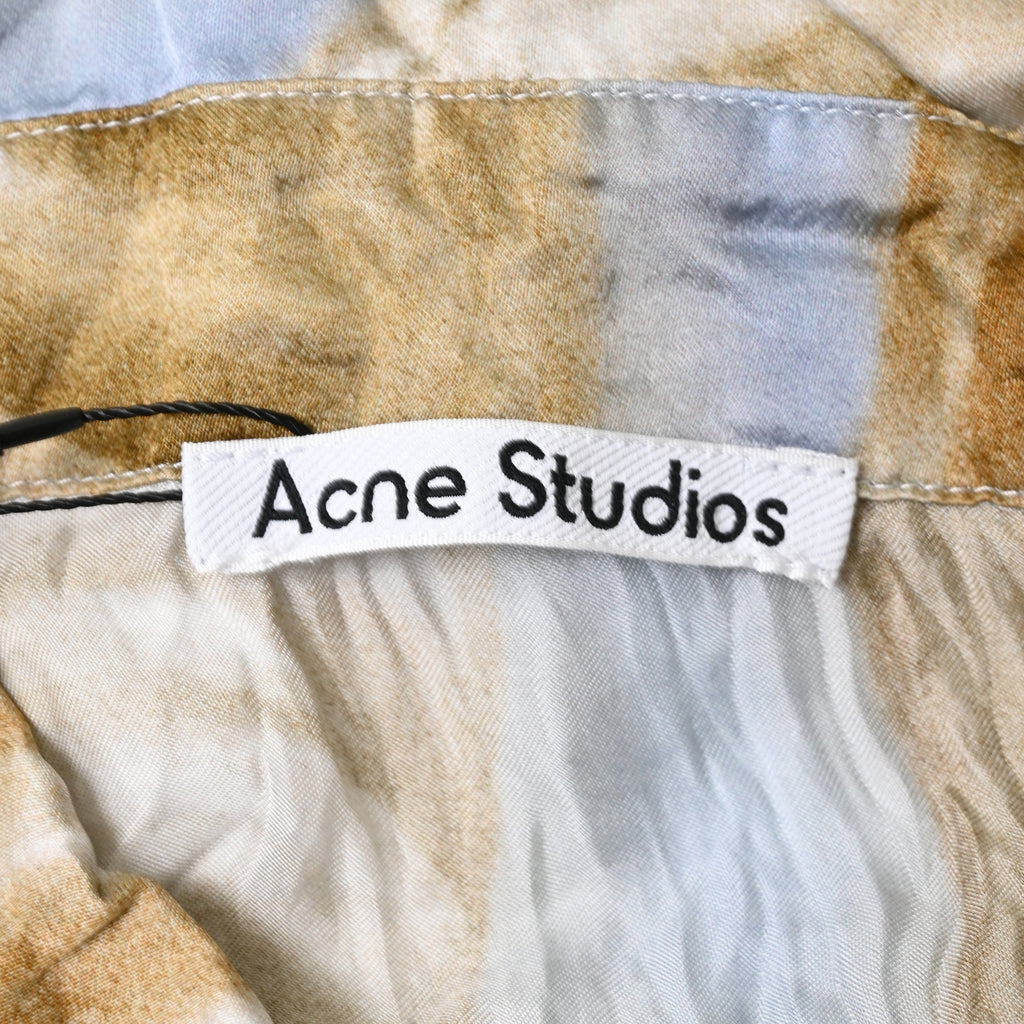 Acne Studios Printed Button-up Shirt In Multicolor Viscose