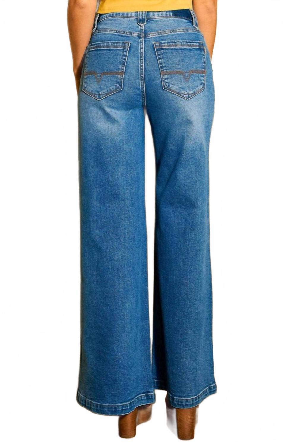 Low Rise Palazzo Jeans In Blue