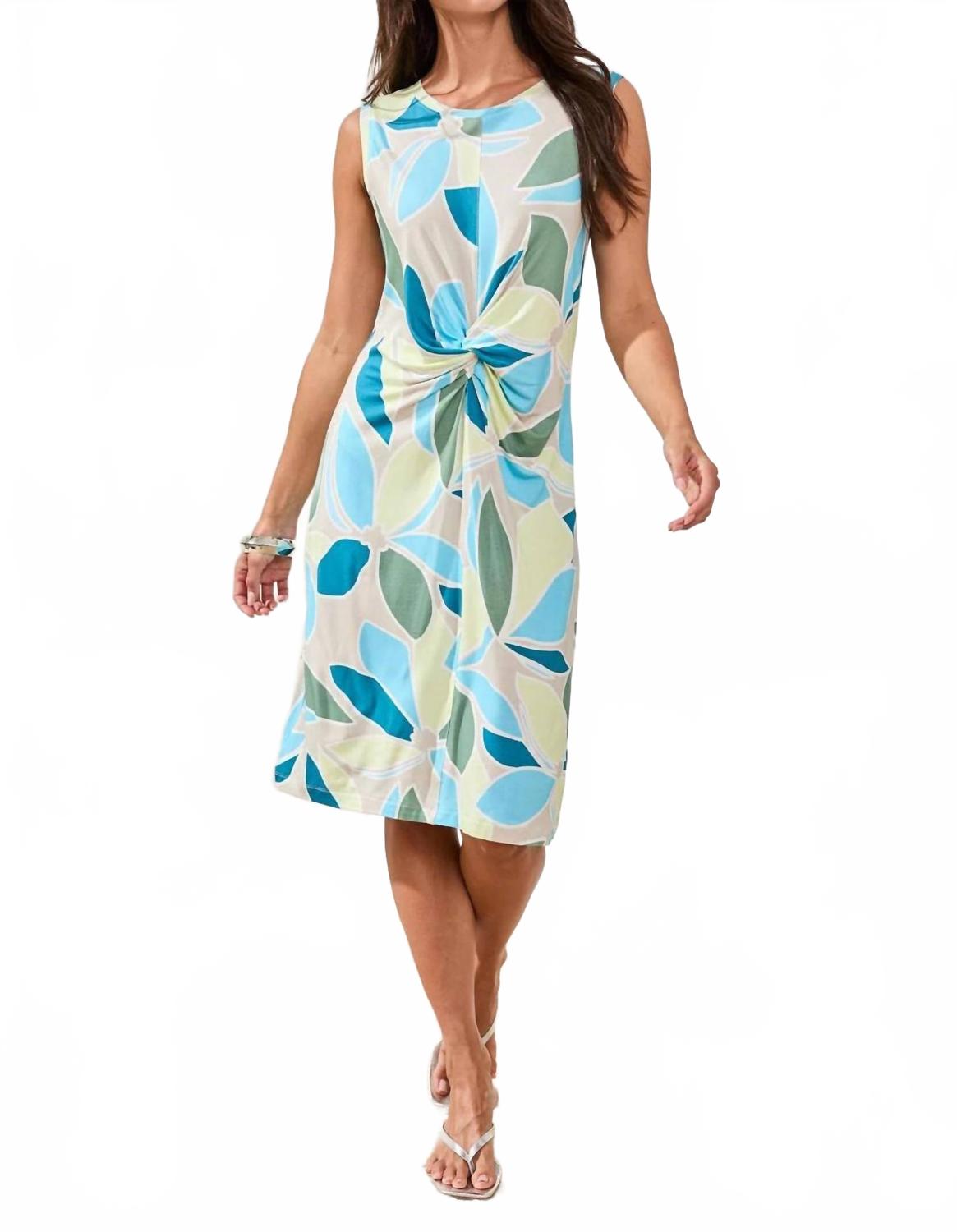 Printed Sleeveless Jersey Dress In Multicolor