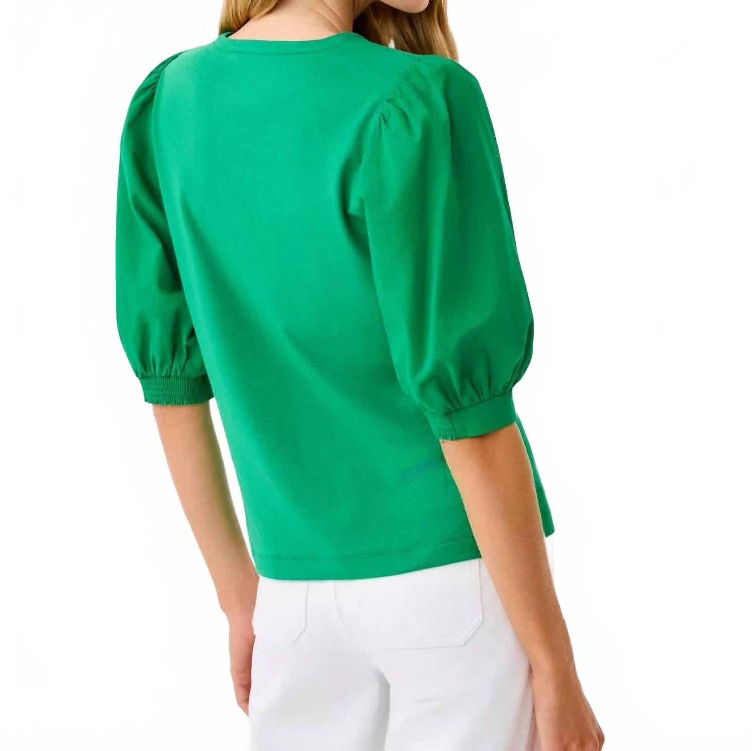 Ronson Knit Top In Bamboo Green