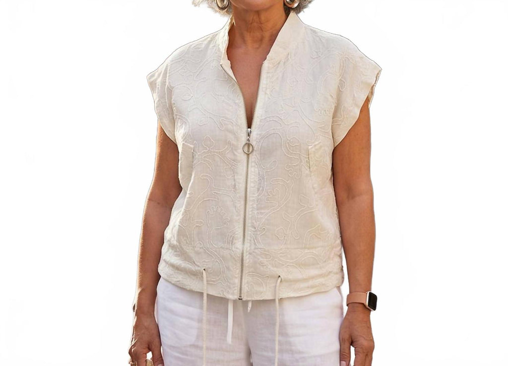 Firenze Cinch Top In Beige