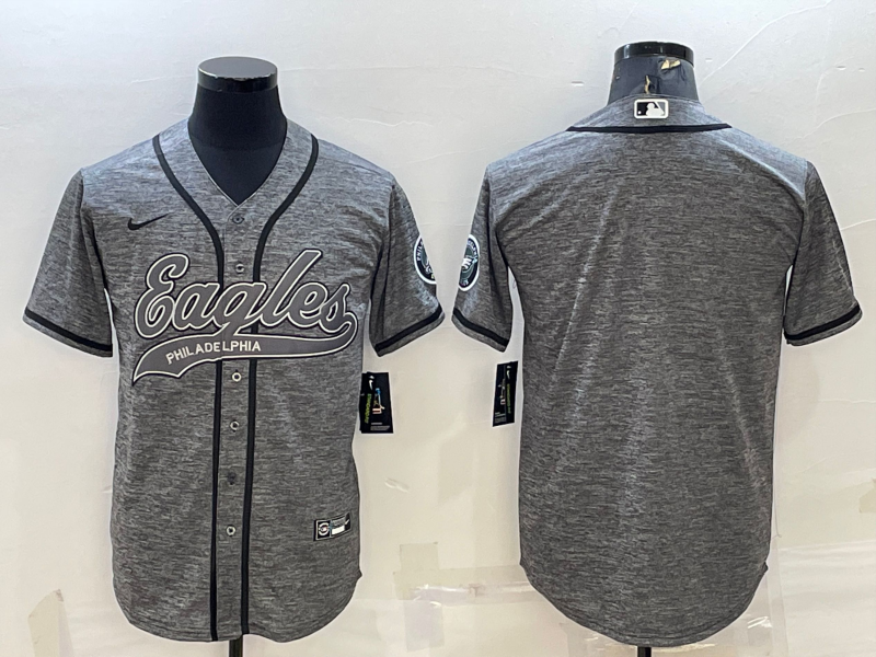 Men's Philadelphia Eagles Gray Blank Game jersey