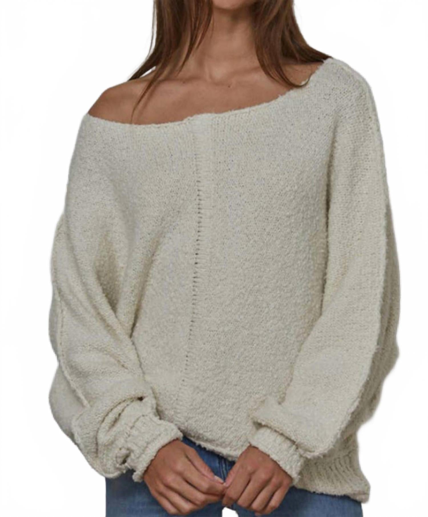 Knit Lighter Reyes Sweater In Cream