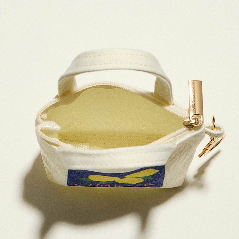 Limone Graphic Printed Keychain Mini Tote Bag