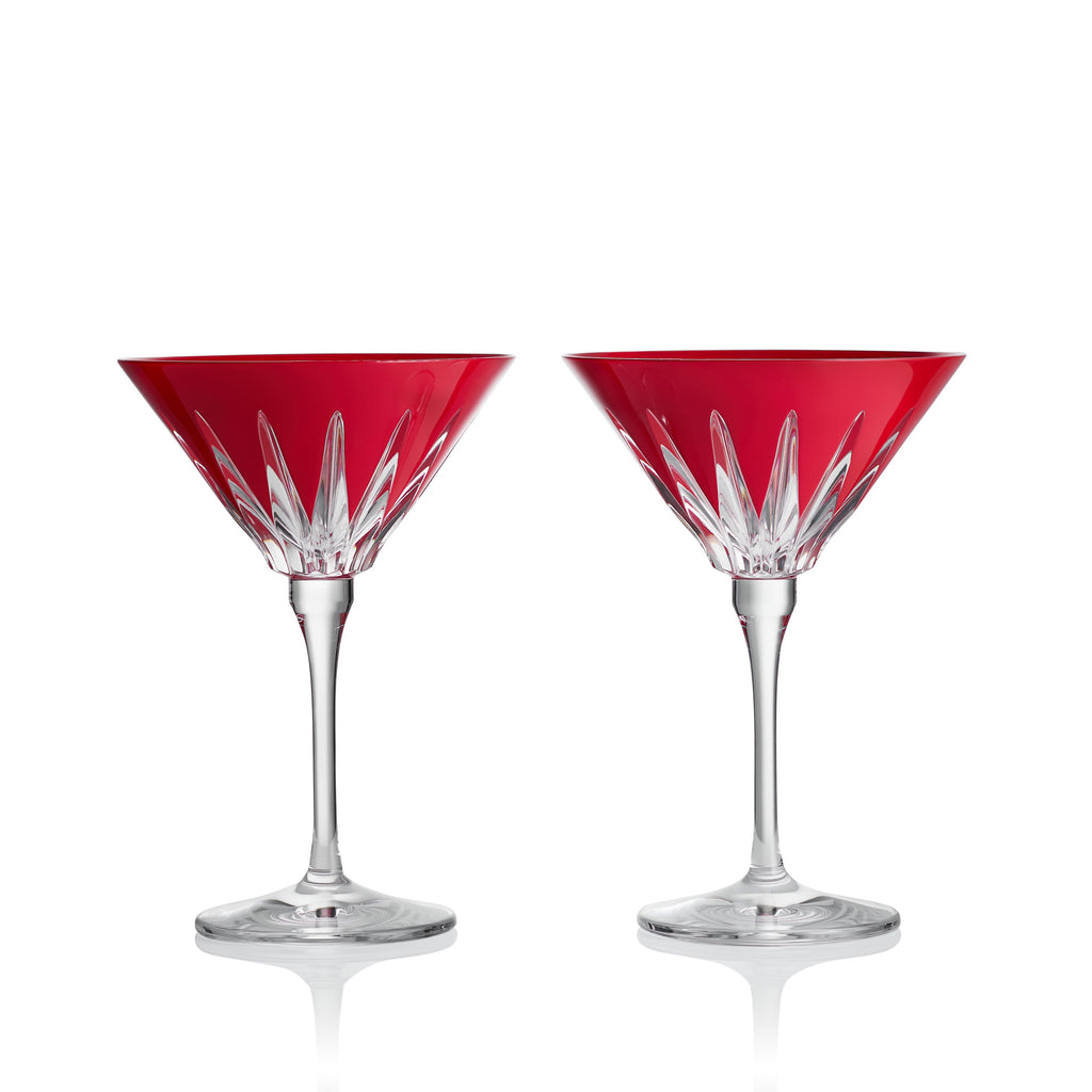 New Year Martini Firework, Set of 2, Red