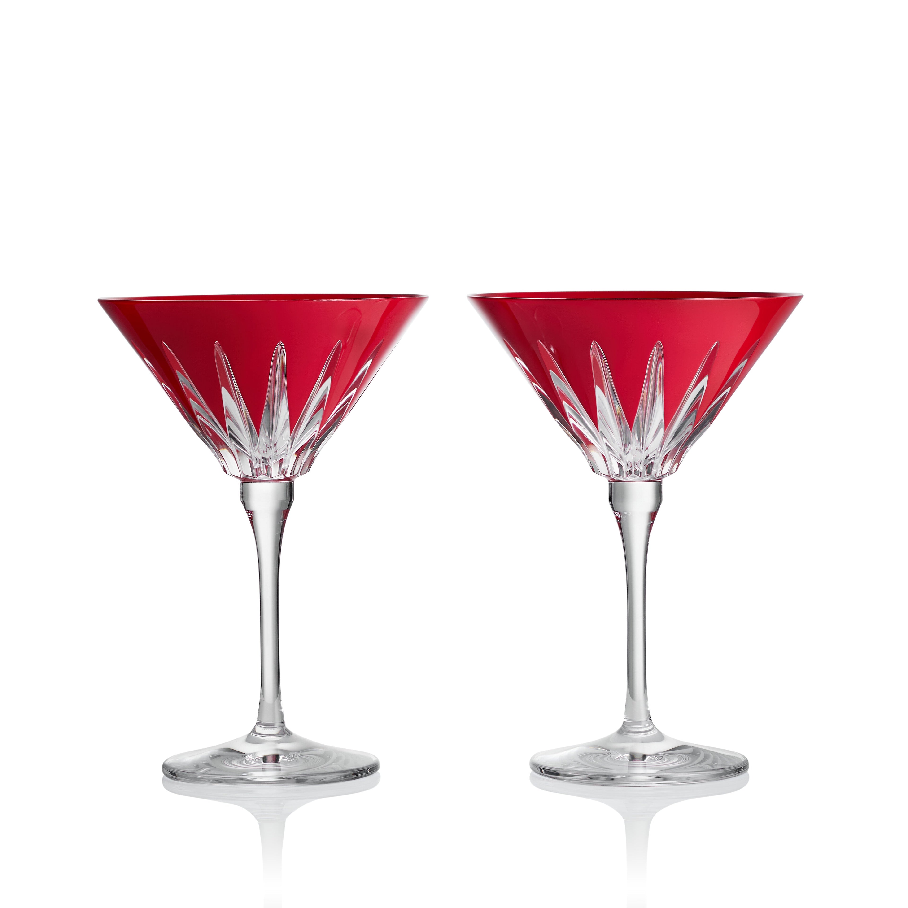 New Year Martini Firework, Set of 2, Red