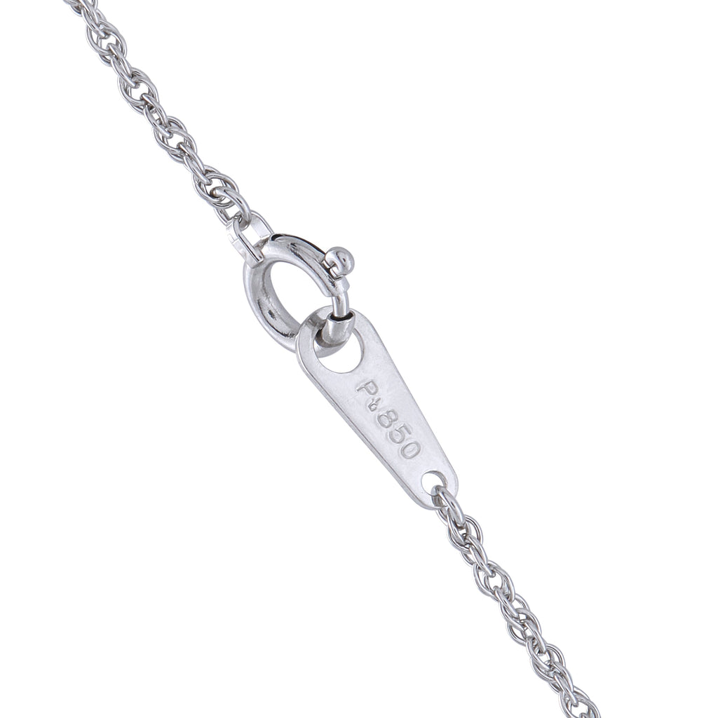 LB Exclusive Platinum 0.27ct Diamond and Sapphire Pendant Necklace MF27-041426