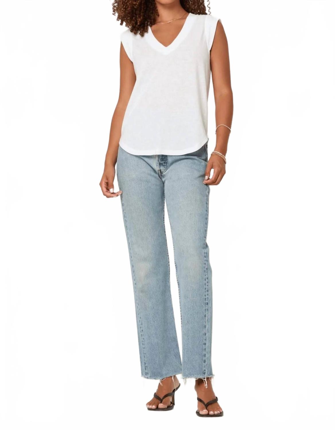 Rue V-Neck Tank In White