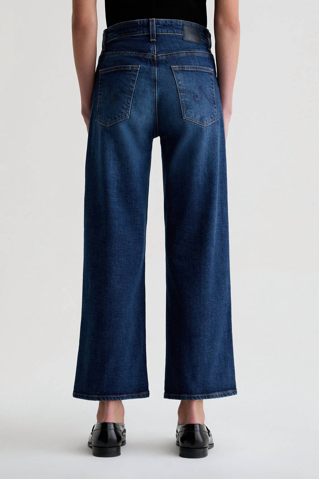 Saige Wide Leg Crop Jeans In Veiled