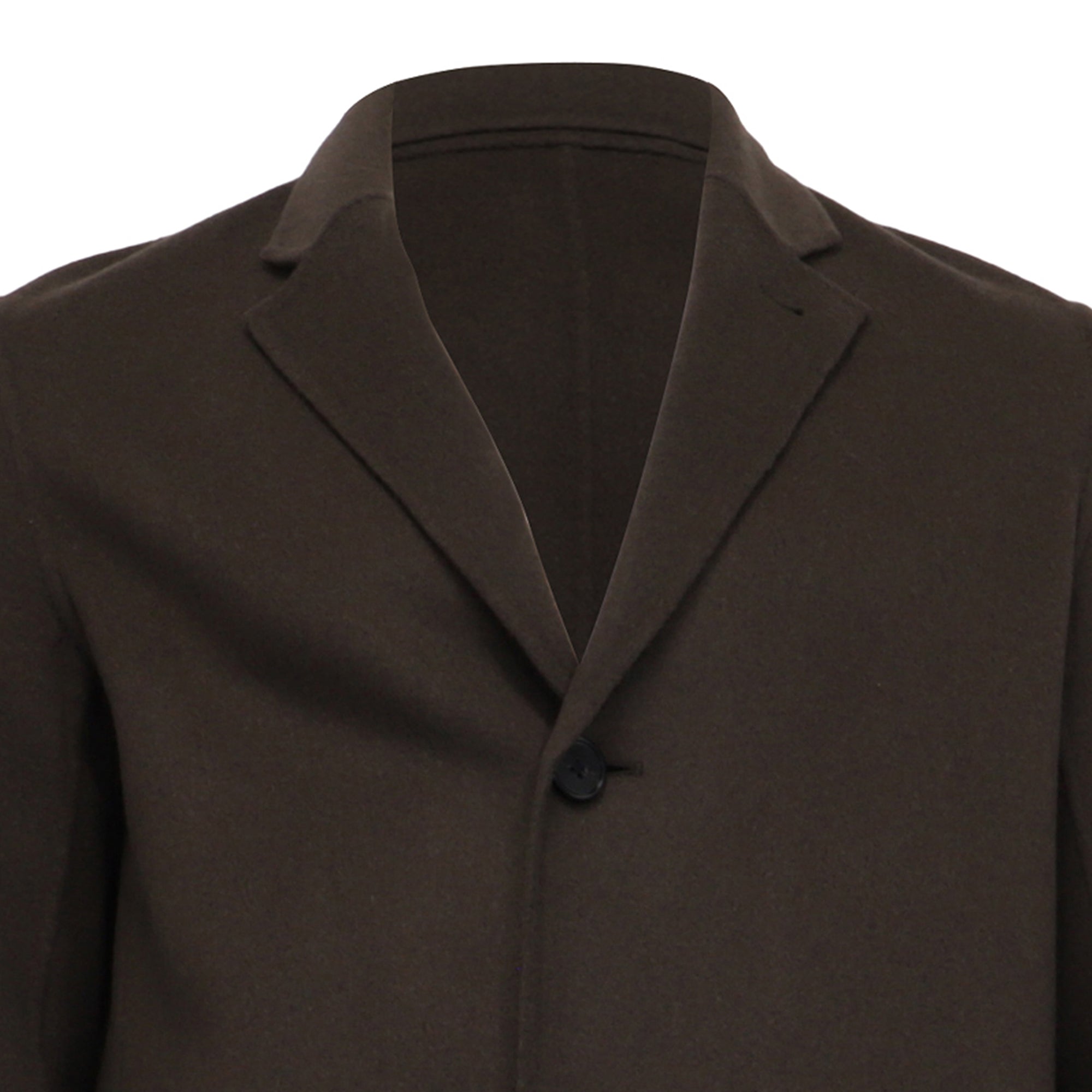 Theory Single-Breasted Coat in Brown Wool