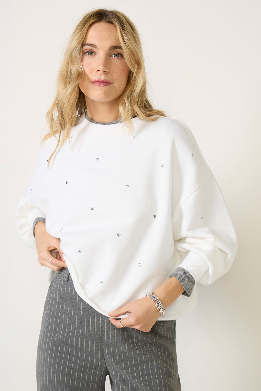 Women's Liv Heart Stud Sweatshirt