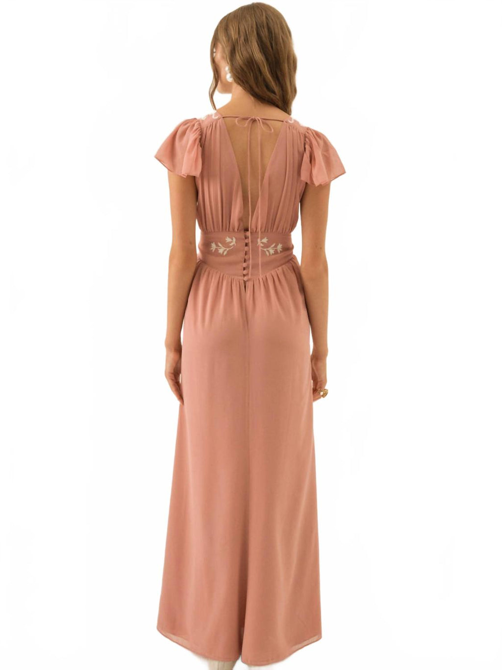 Emmie Chiffon Maxi Dress In Pink