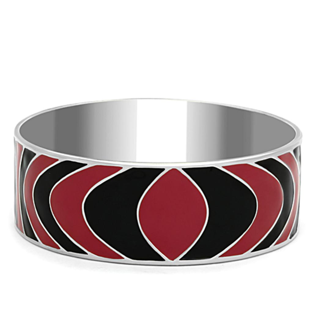 High polished (no plating) Stainless Steel Bangle with Epoxy in Multi Color