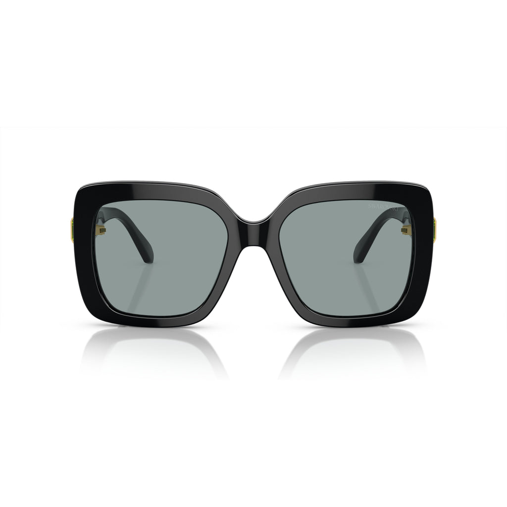 0Sk6001 Oversized Square Sunglasses with Crystal-Embellished Temples