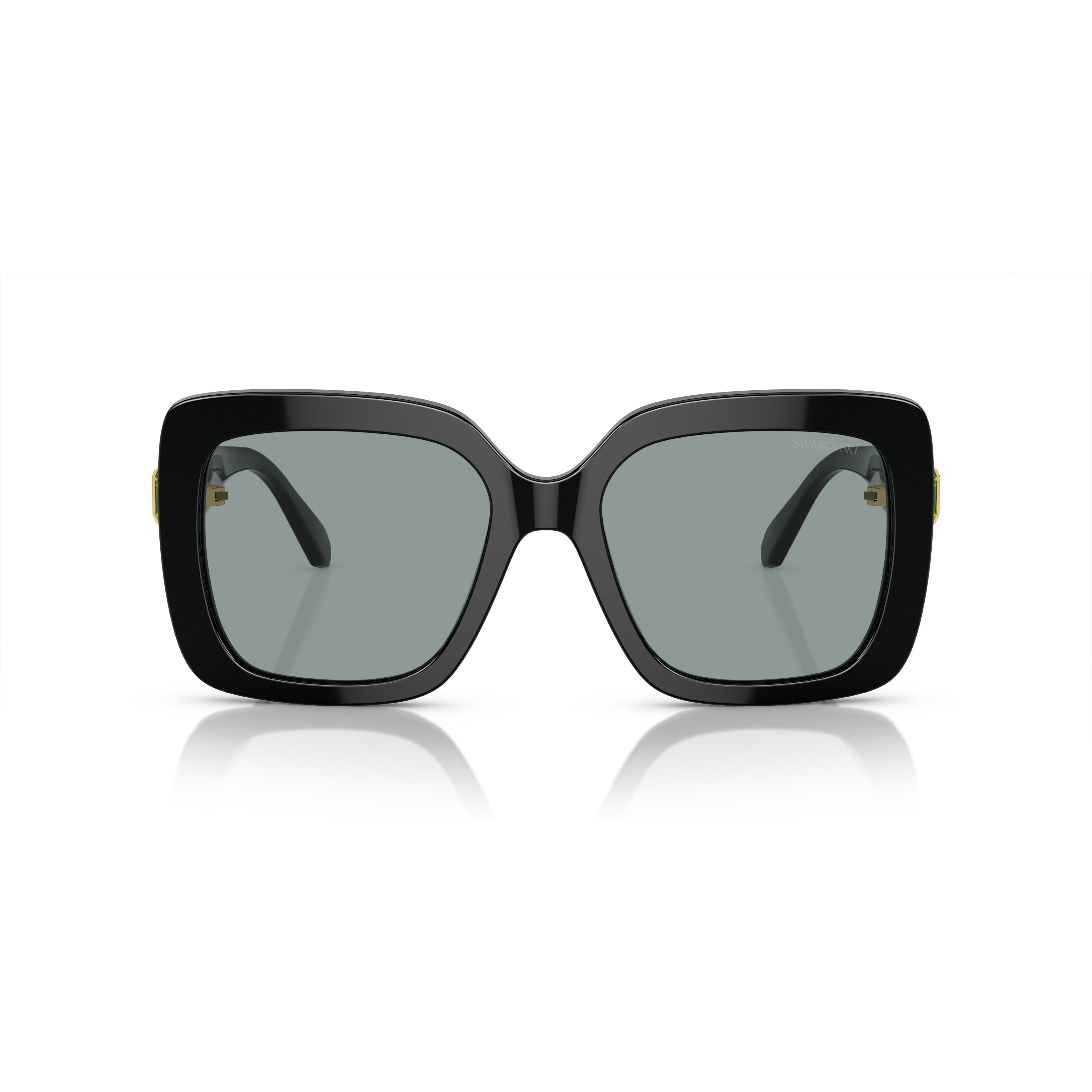 0Sk6001 Oversized Square Sunglasses with Crystal-Embellished Temples