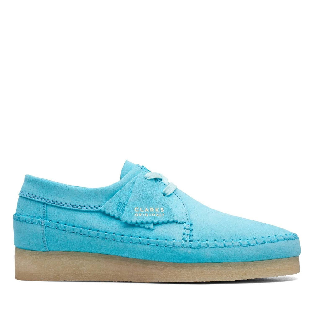 Men's Weaver Shoes In Teal Suede