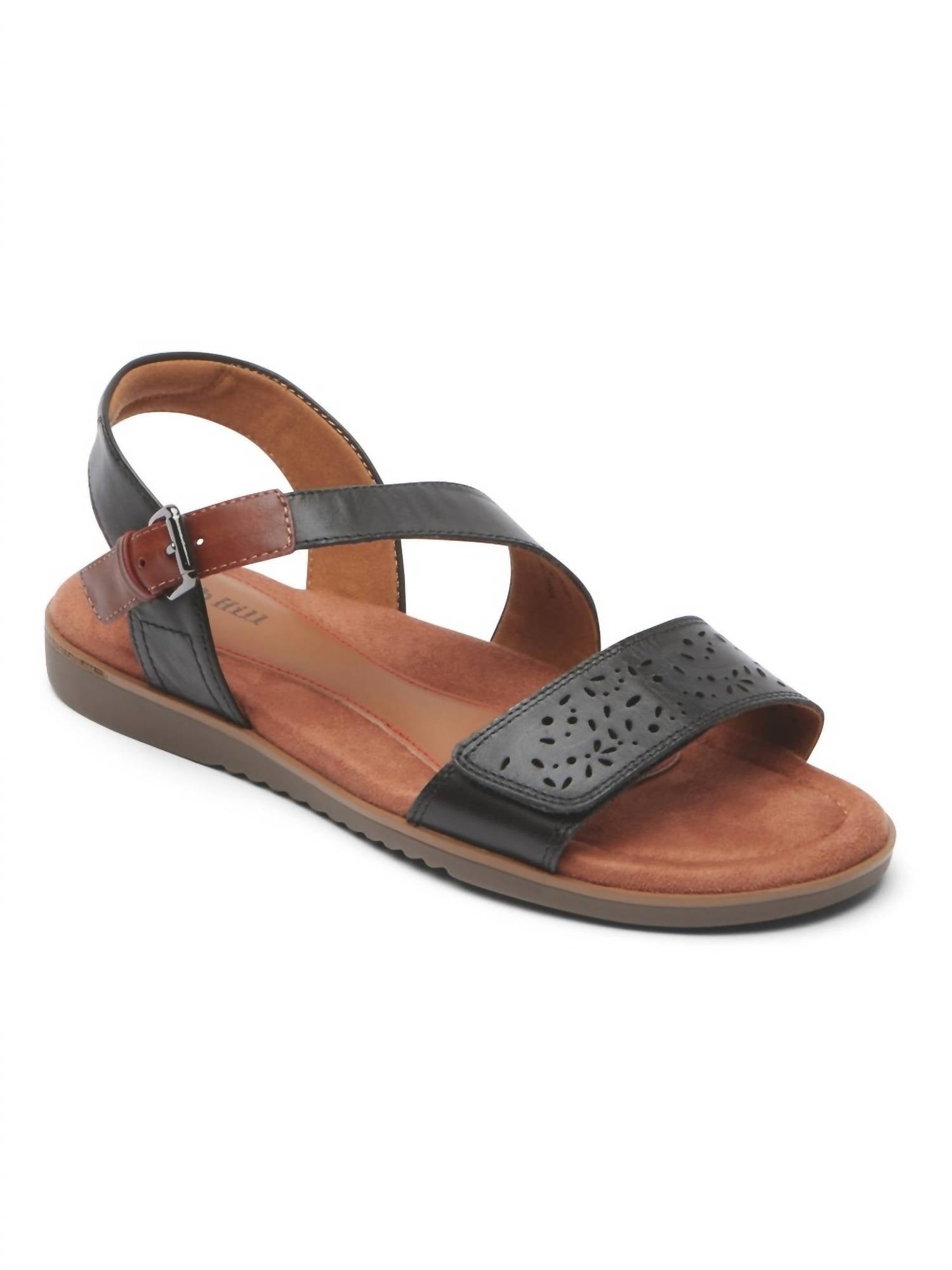 Women's Zion Sandal In Black Leather