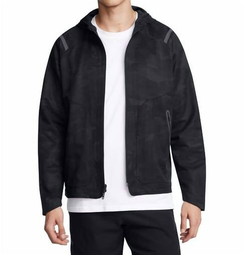 Unstoppable Hoodie Jacket In Camo Black