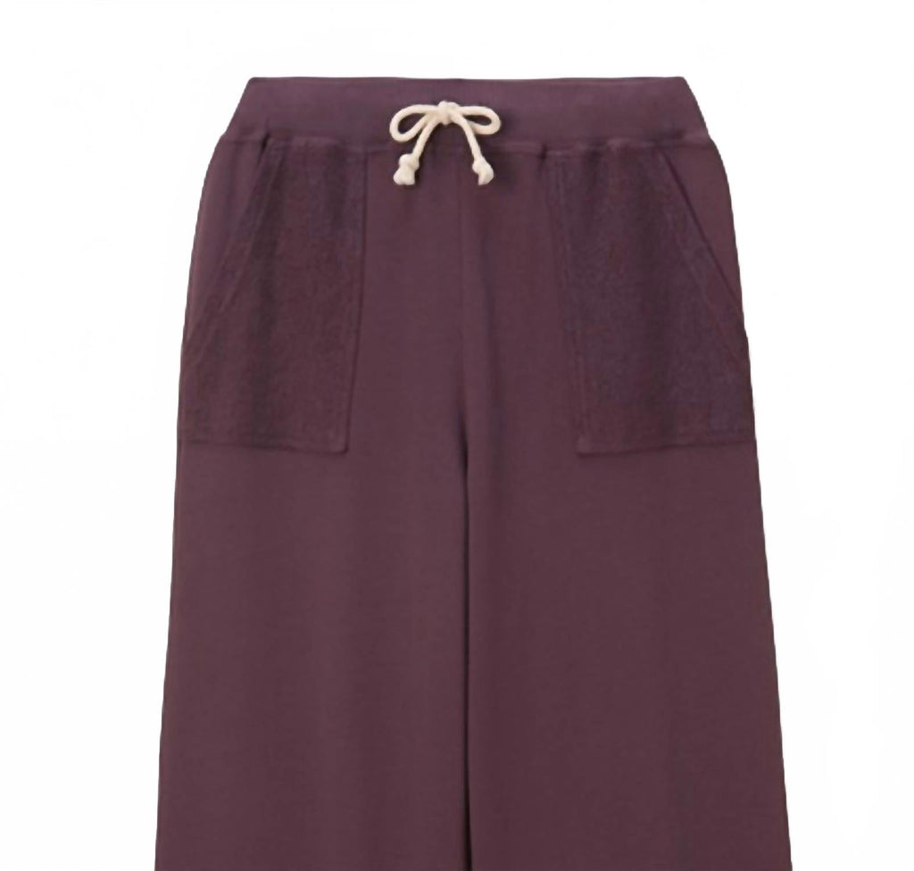 Women's Rosanna French Terry Reverse Pant In Plum