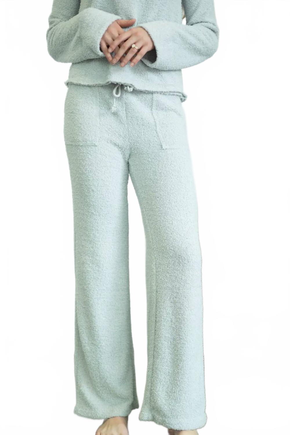 Wide Leg Pant With Small Waistband In Grey