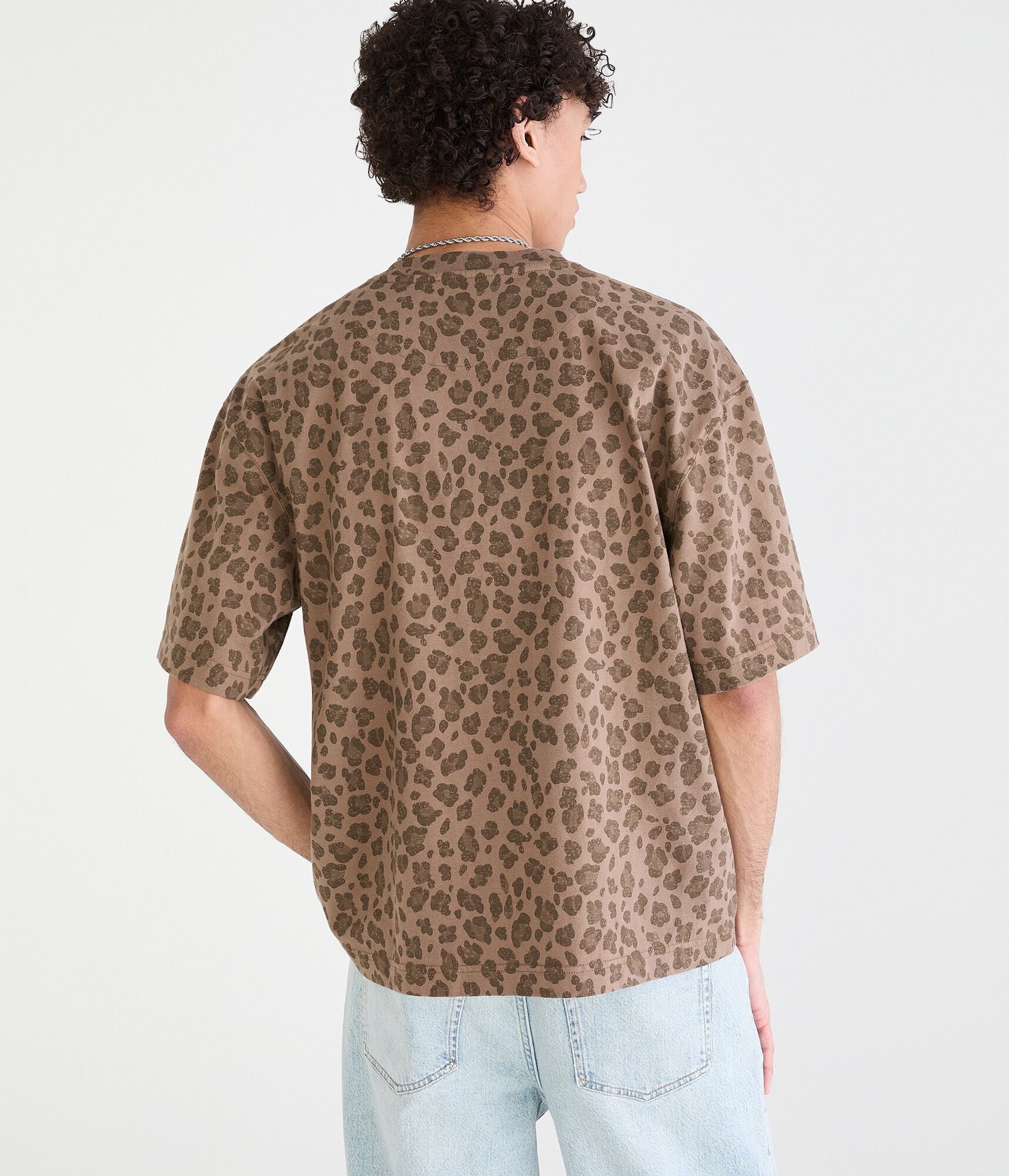 Aeropostale Leopard Print Heavyweight Crew Tee