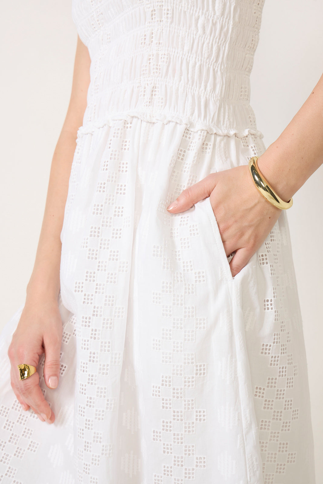 Women's Kyleah Geo Eyelet Dress