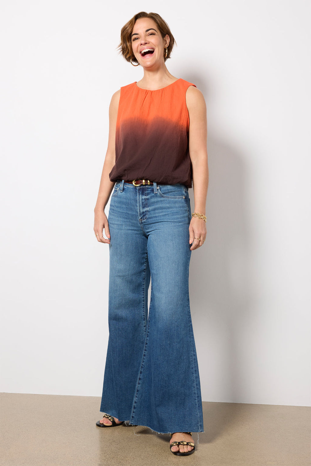 Women's Skye Dip Dye Bubble Top