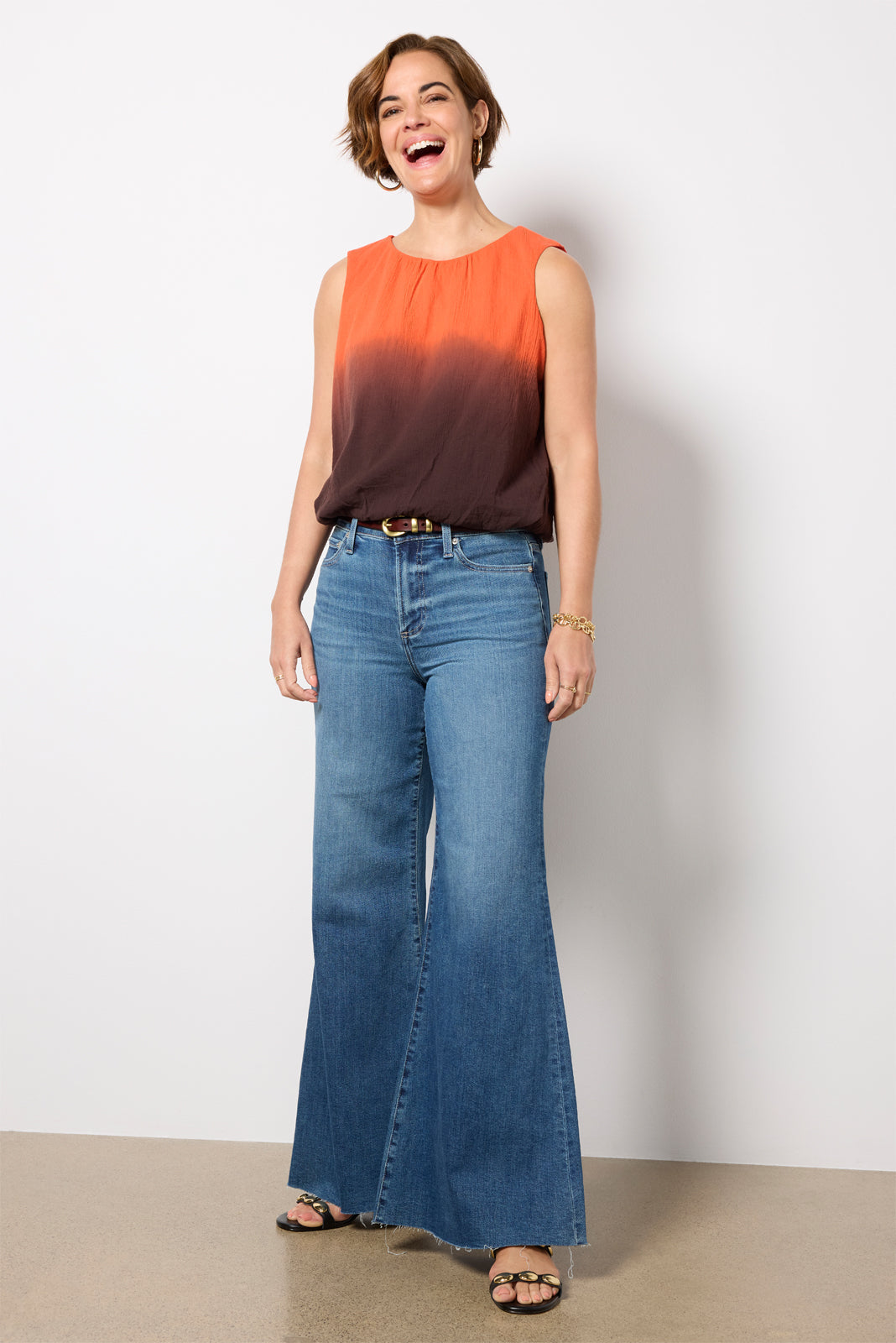 Women's Skye Dip Dye Bubble Top