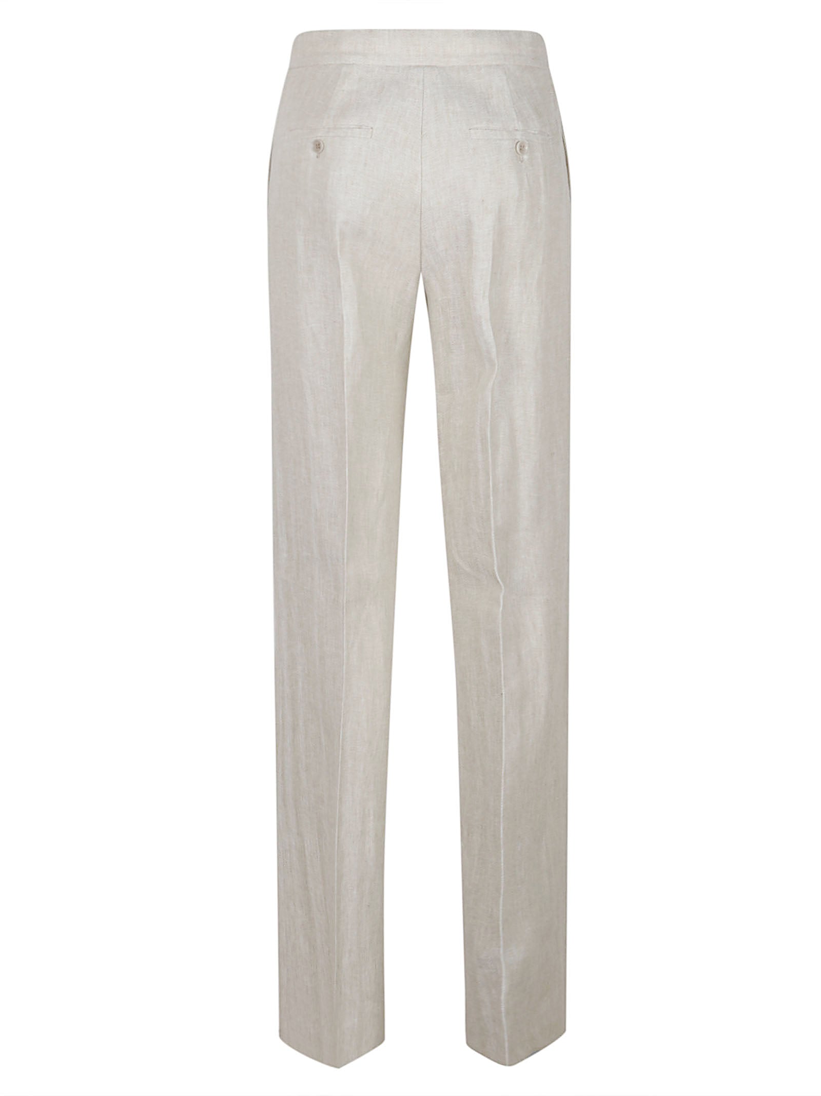 Straight-Leg Tailored Trousers With Subtle Crease