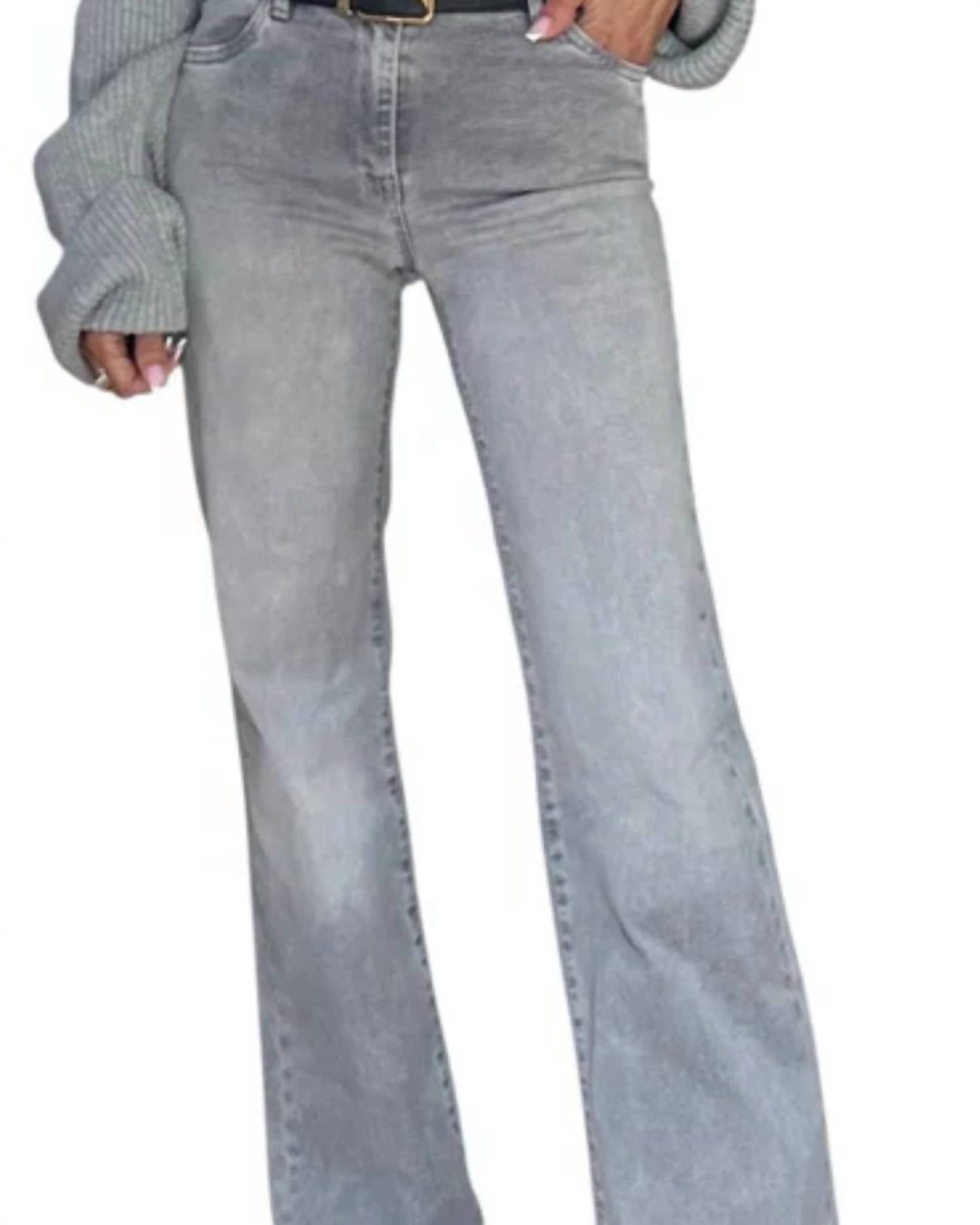 Orel Classic Denim Jeans In Gray Sky