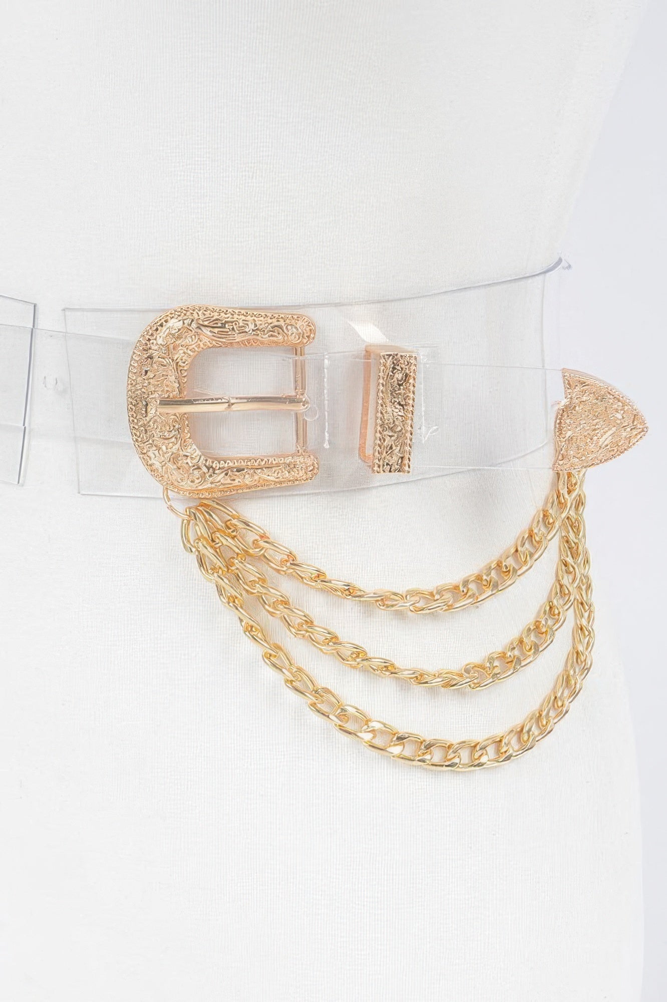 Plus Size Metal Buckle Chain Belt
