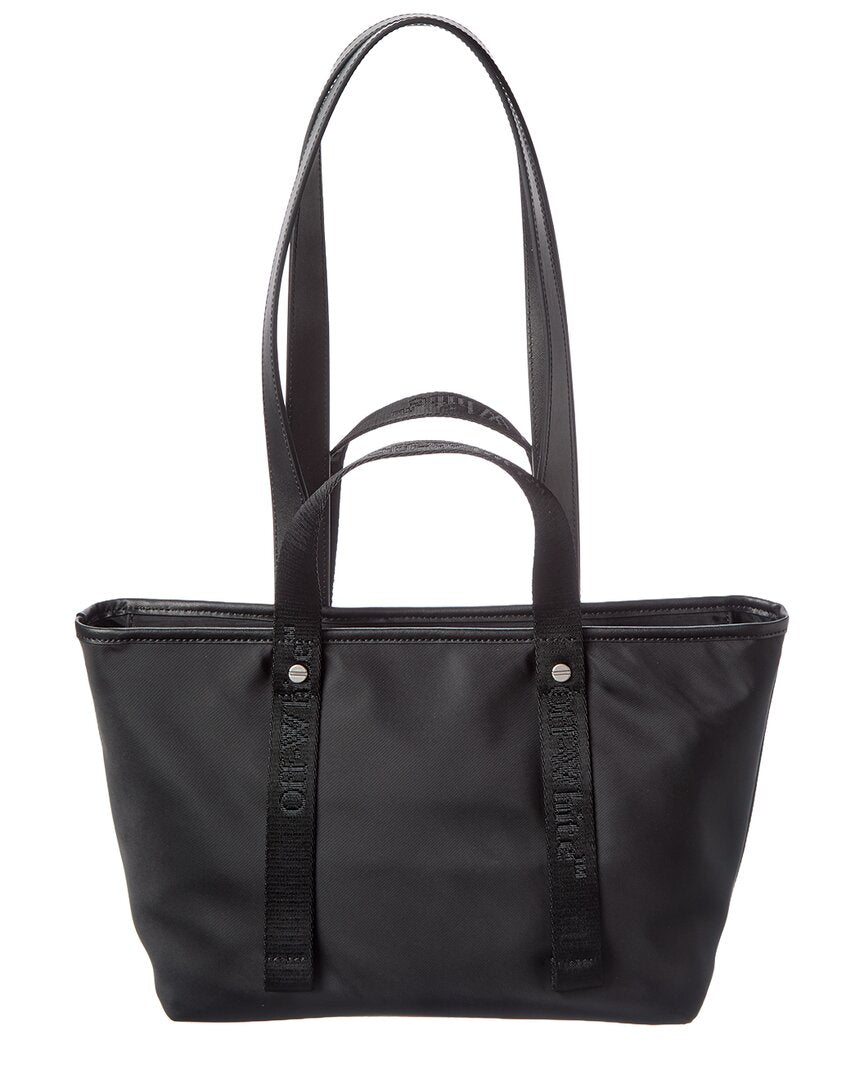 Off-White East West Small Leather-Trim Tote