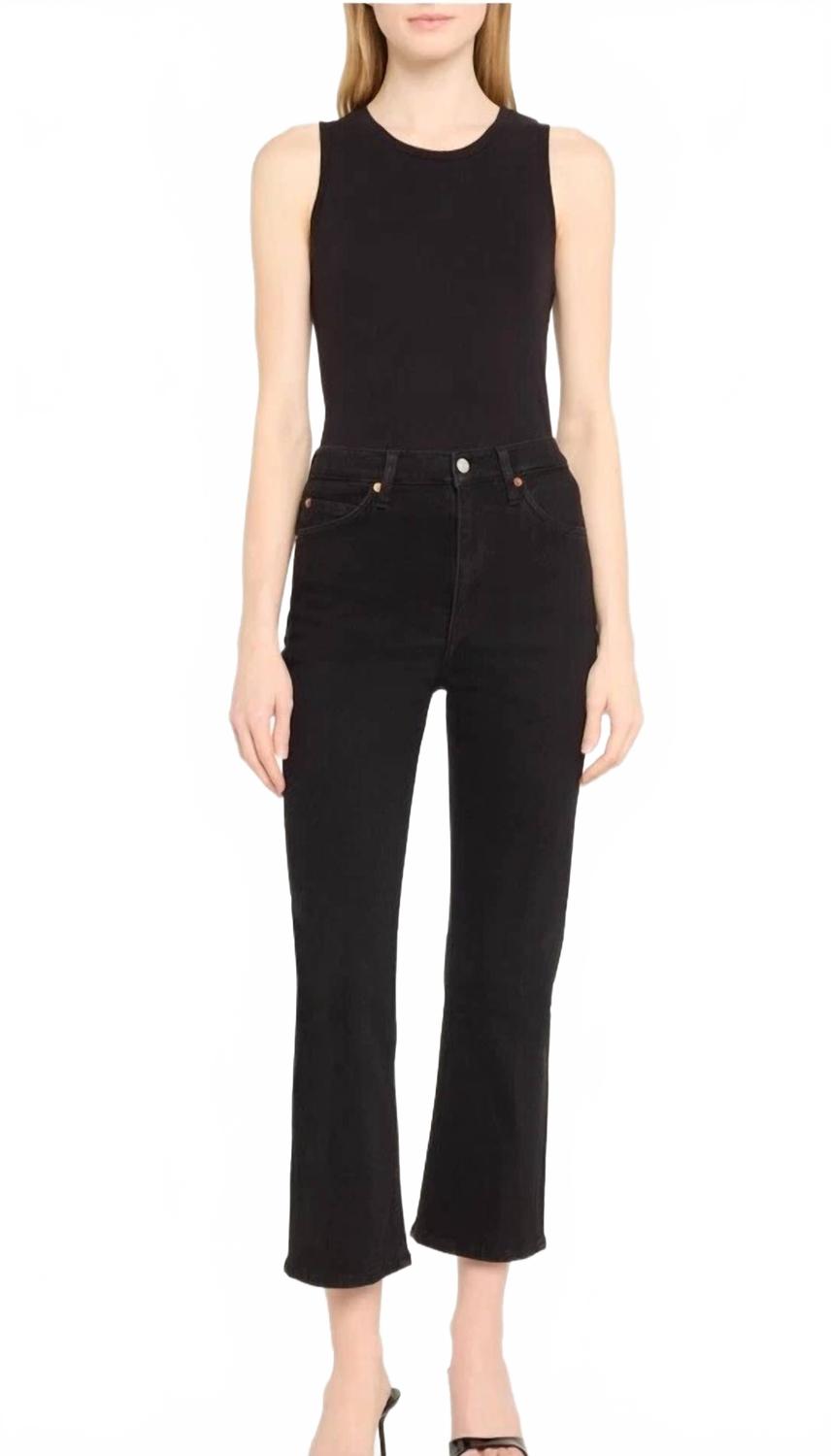 70S Crop Boot Jean In Black