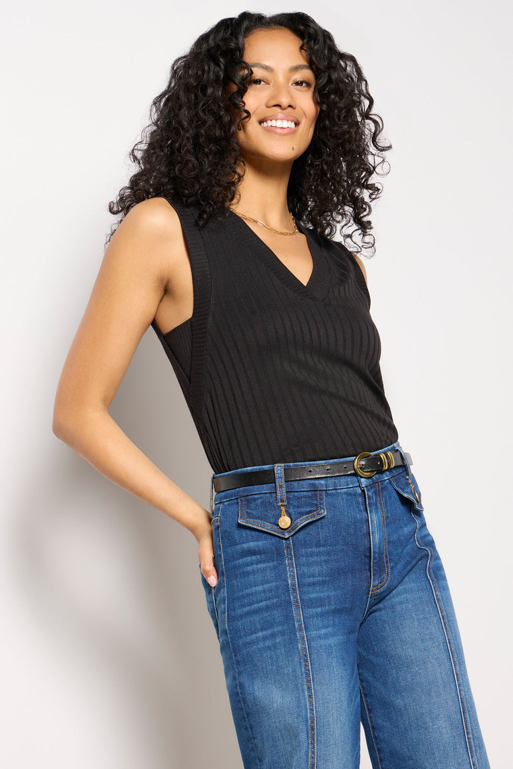Women's Sarina V Neck Tank Top