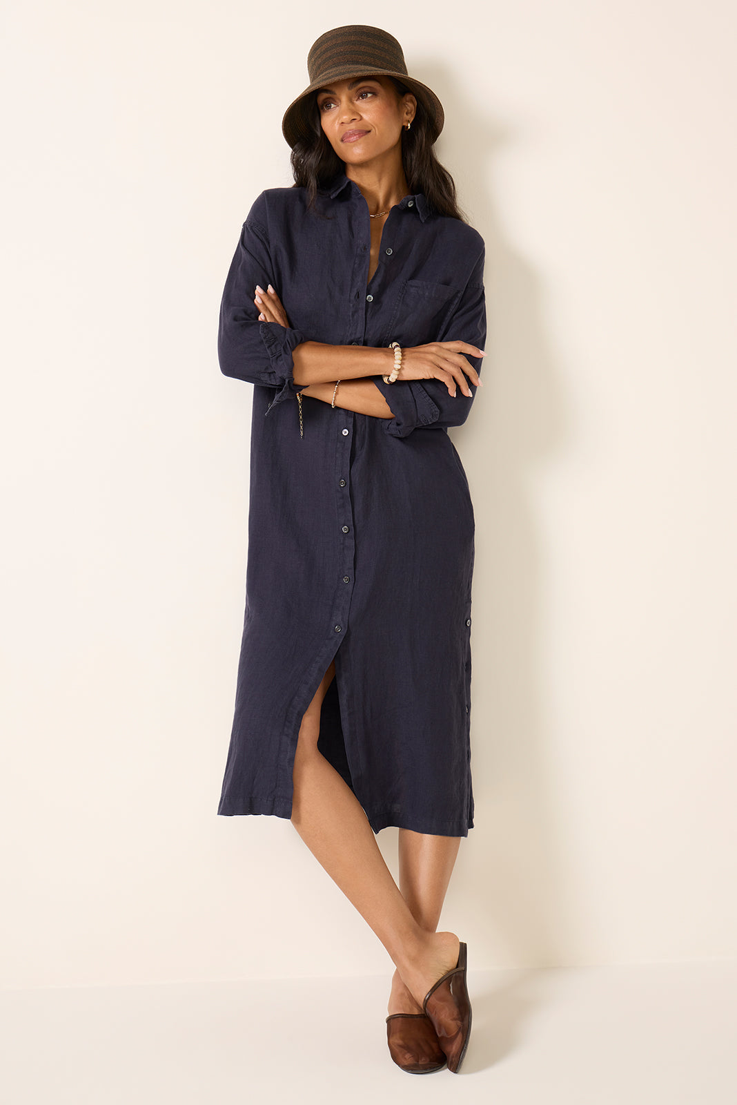 Women's Kerry Linen Shirt Dress