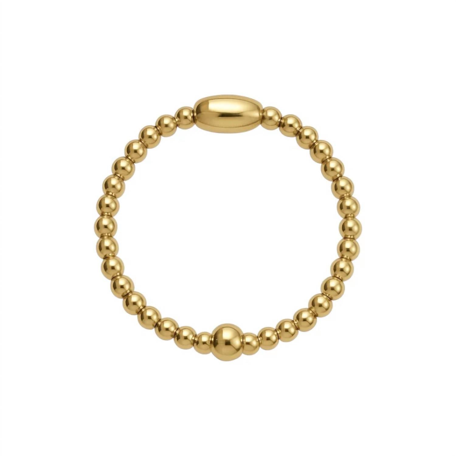 Women's Kelli Beaded Stretchy Ring In Gold