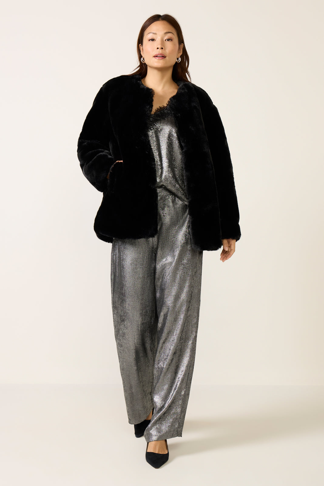 Women's Black Cherry Fur Jacket