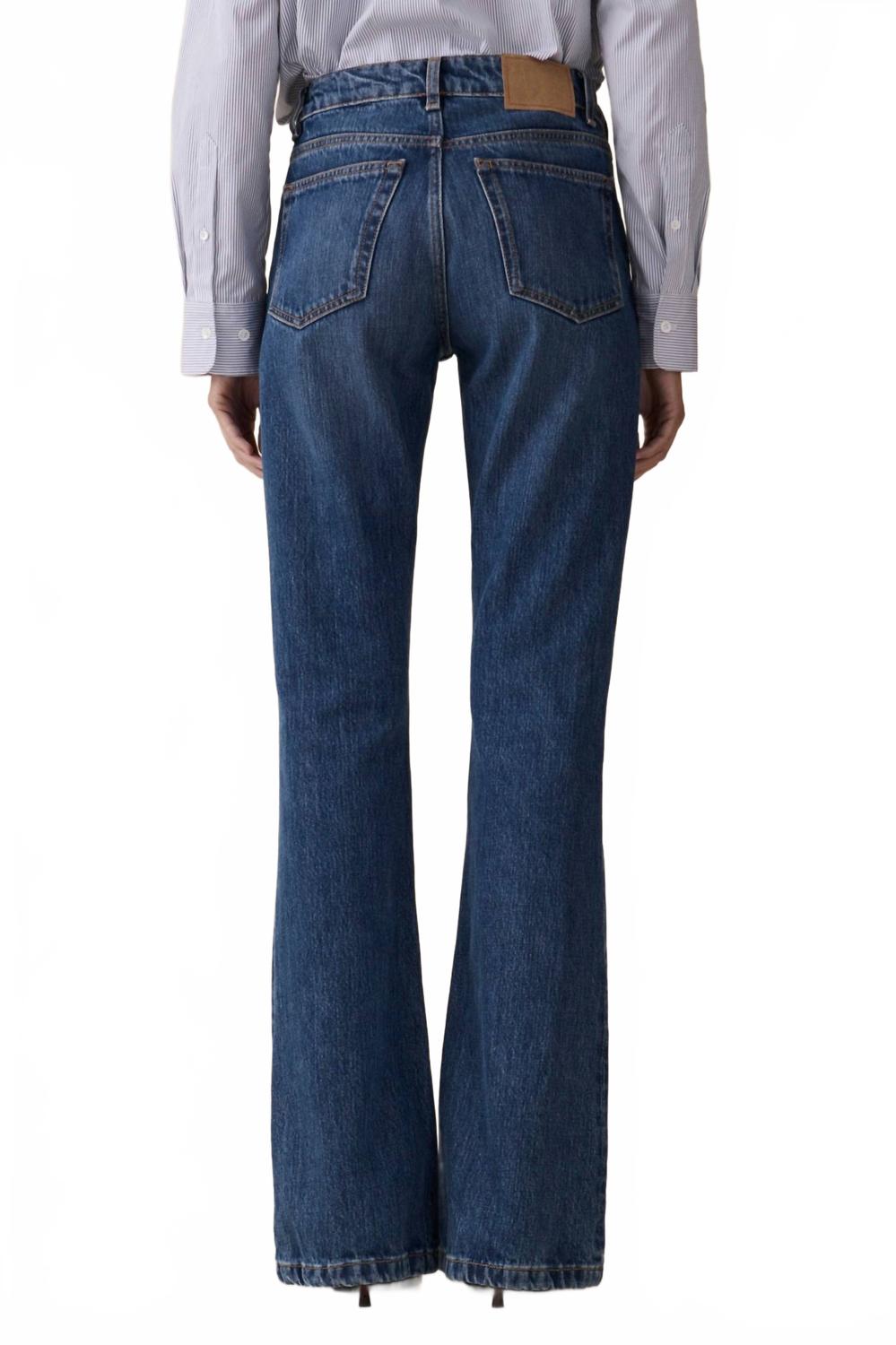 Moda Mid Rise Slim Flared Jean In Fresco Blue