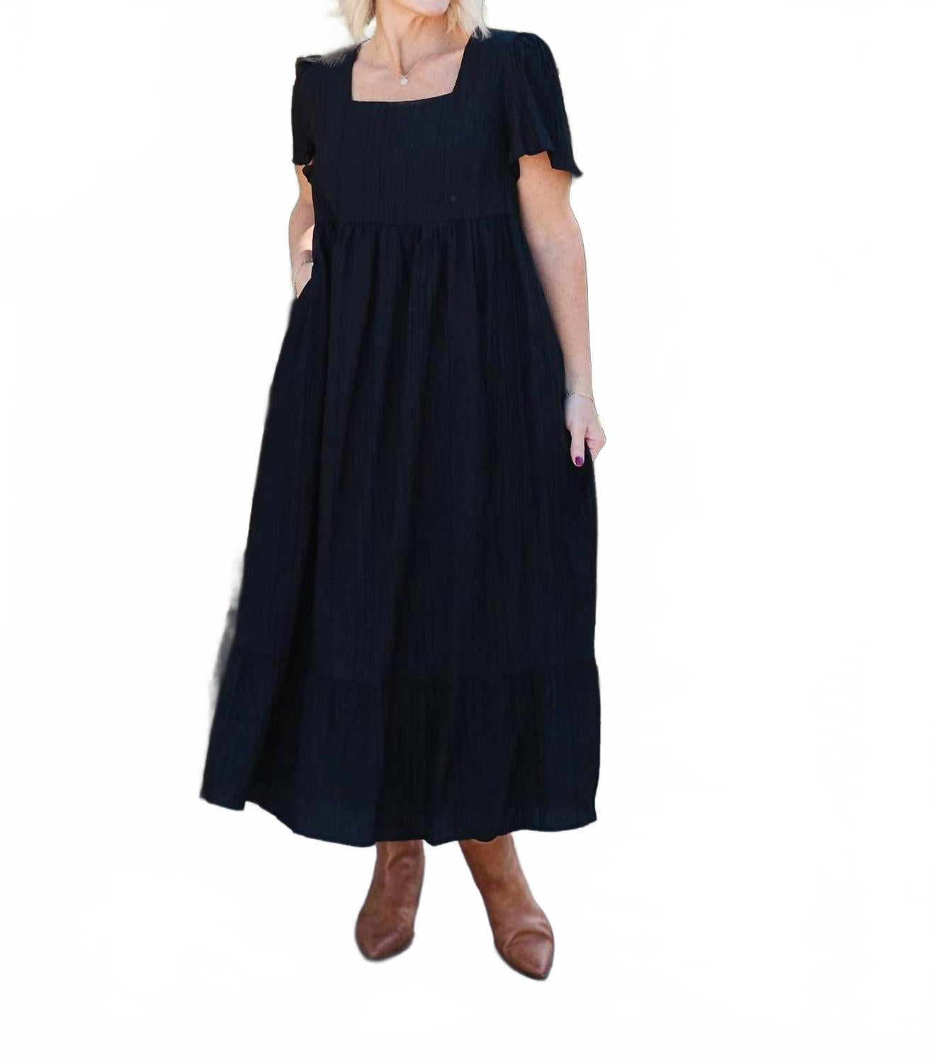 Wendi Midi Dress In Black