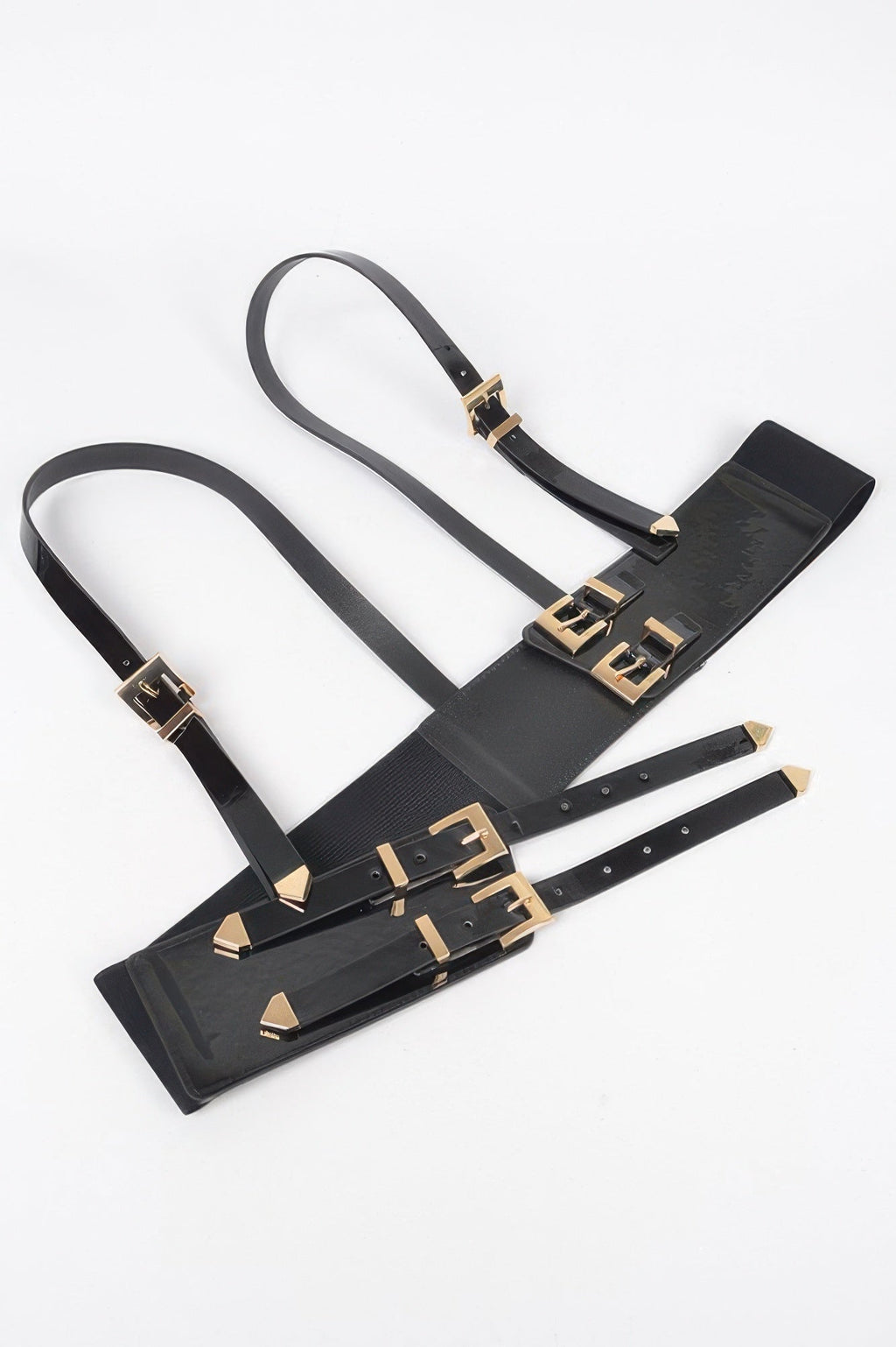 Plus Size Faux Leather Harness