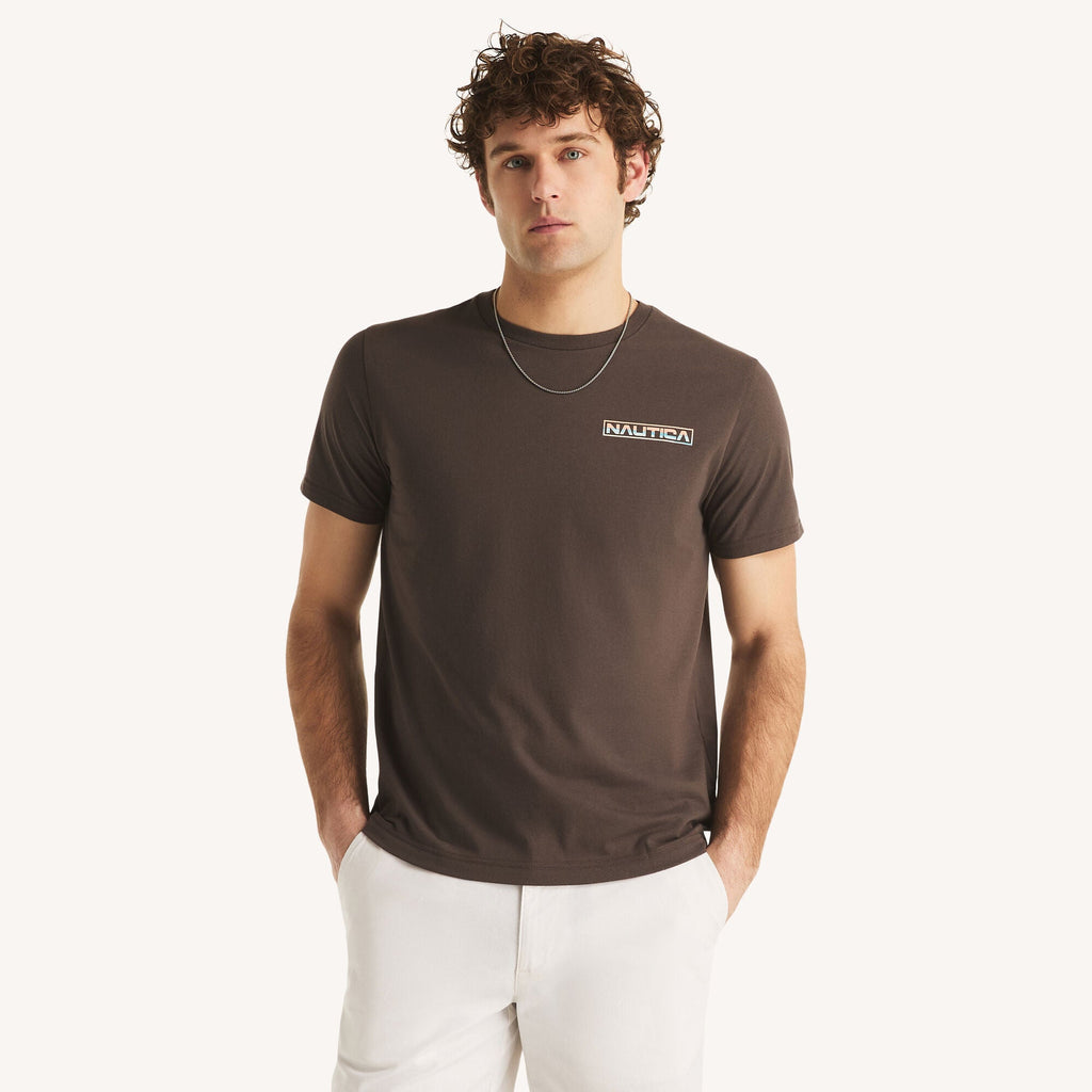 Nautica Mens Sailboat Graphic T-Shirt