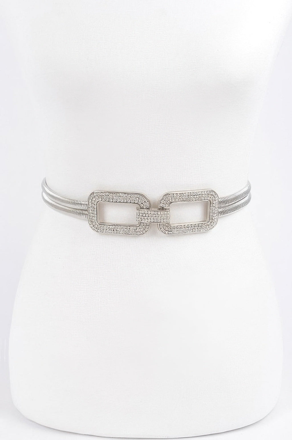 Rhinestone Metal Stretch Belt