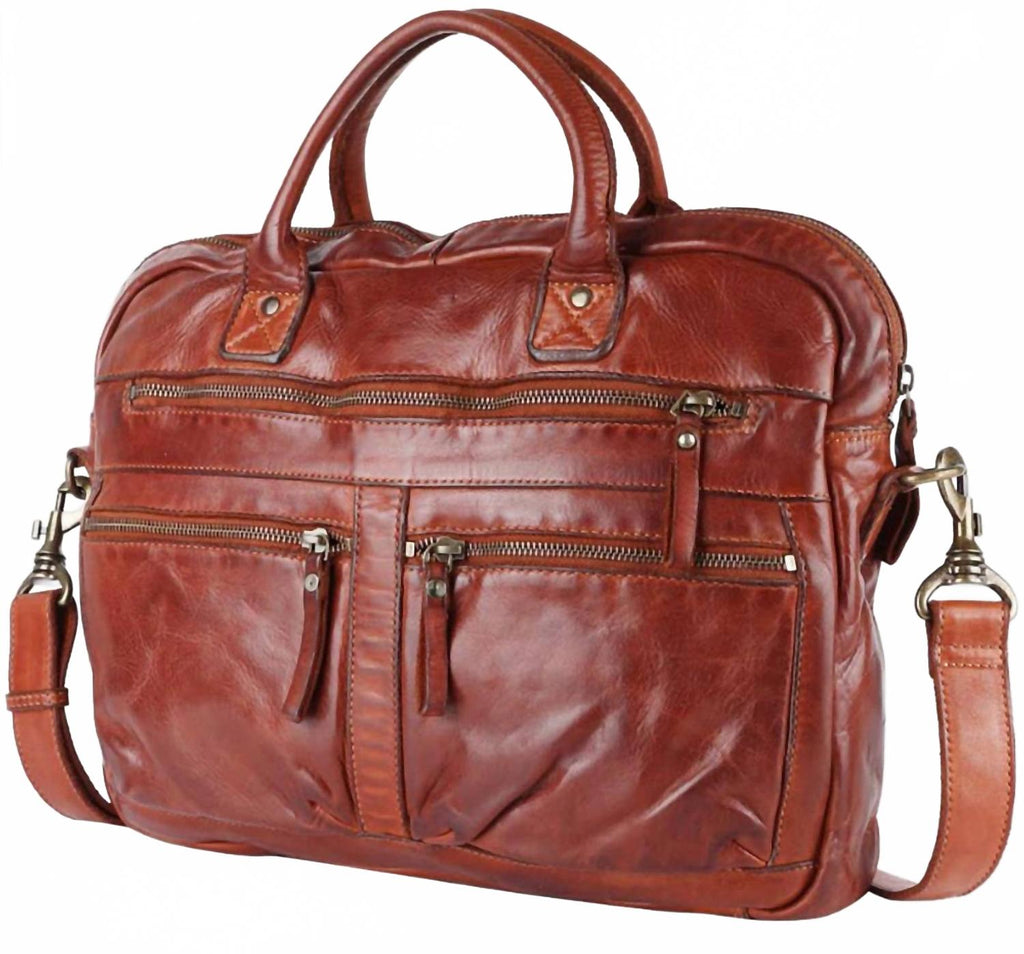Briefcase Genuine Leather Western Bag In Brown