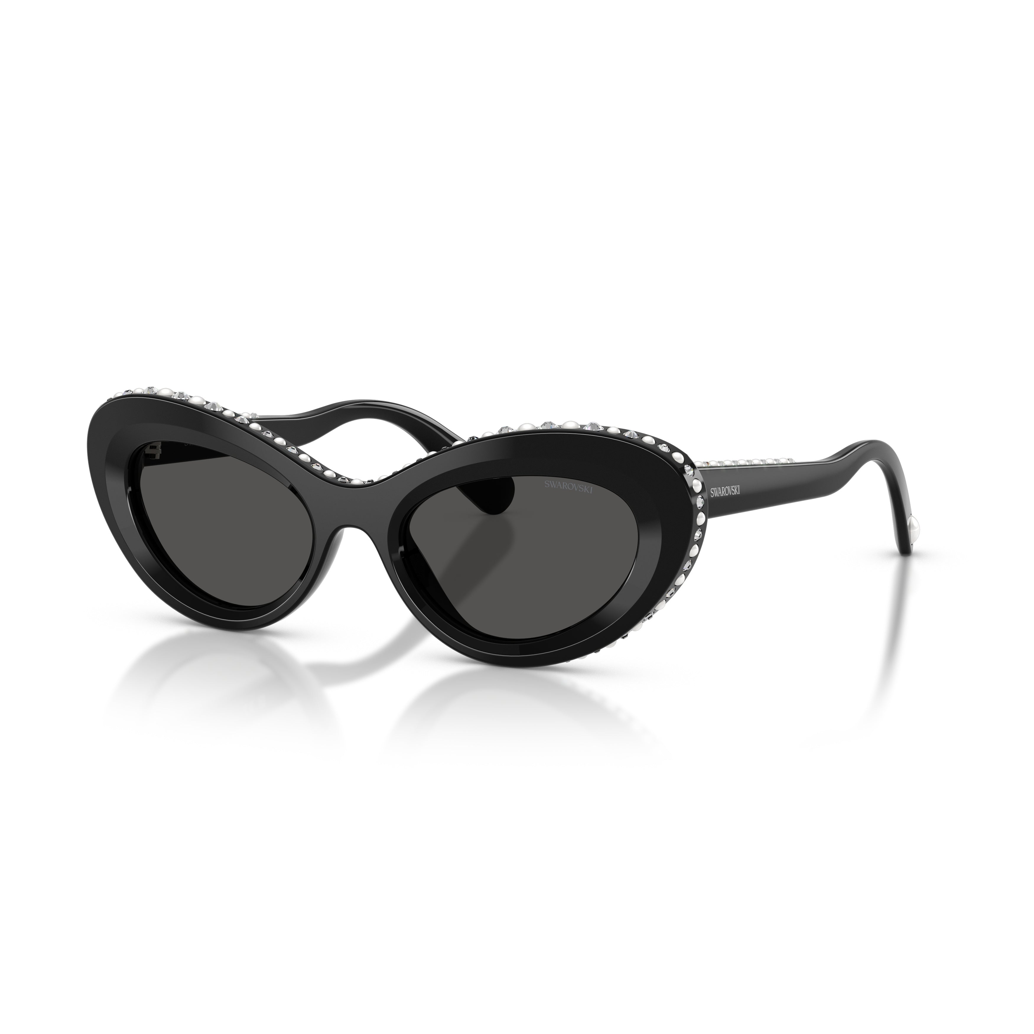 0Sk6061U Cat-Eye Sunglasses with Crystal-Embellished Frame