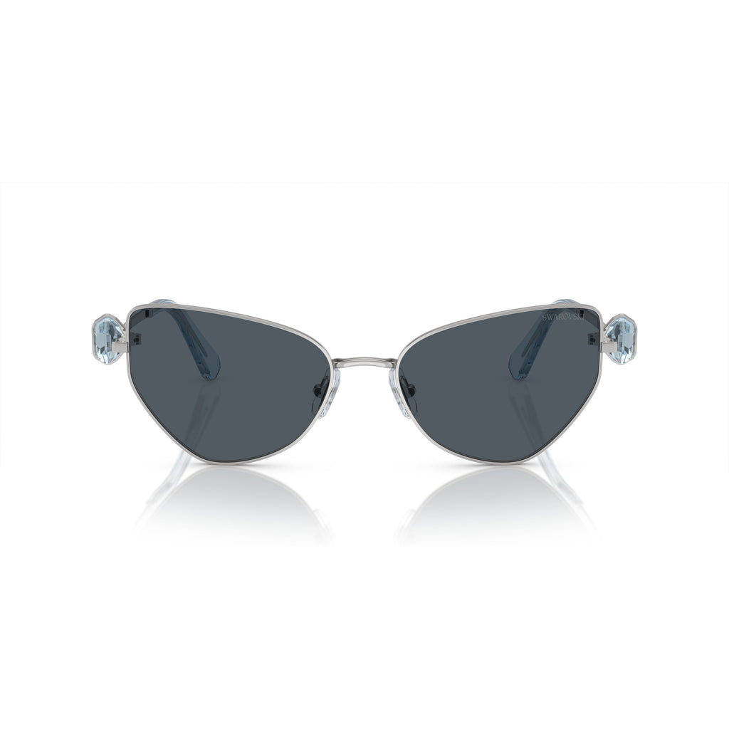 0Sk7003 Angular Cat-Eye Sunglasses with Crystal Embellishments