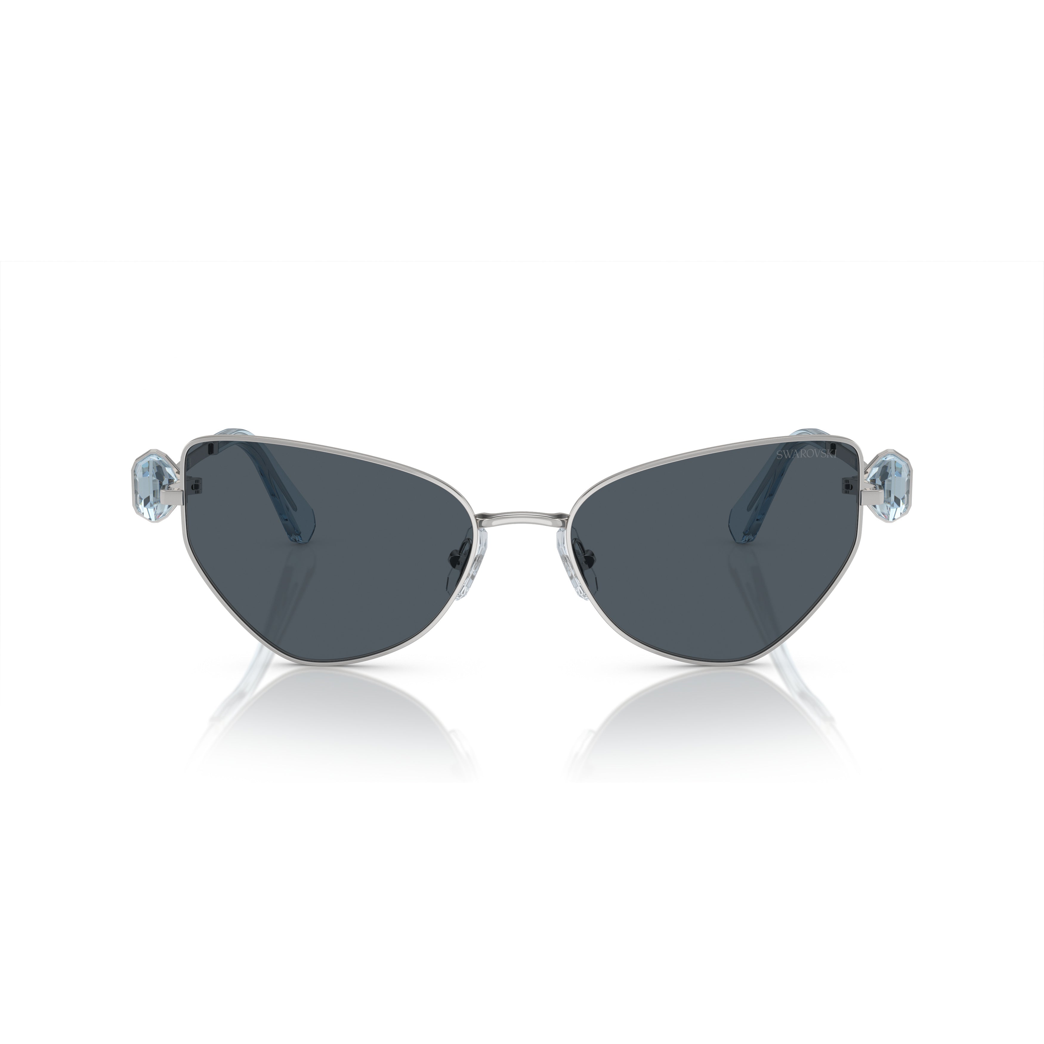 0Sk7003 Angular Cat-Eye Sunglasses with Crystal Embellishments