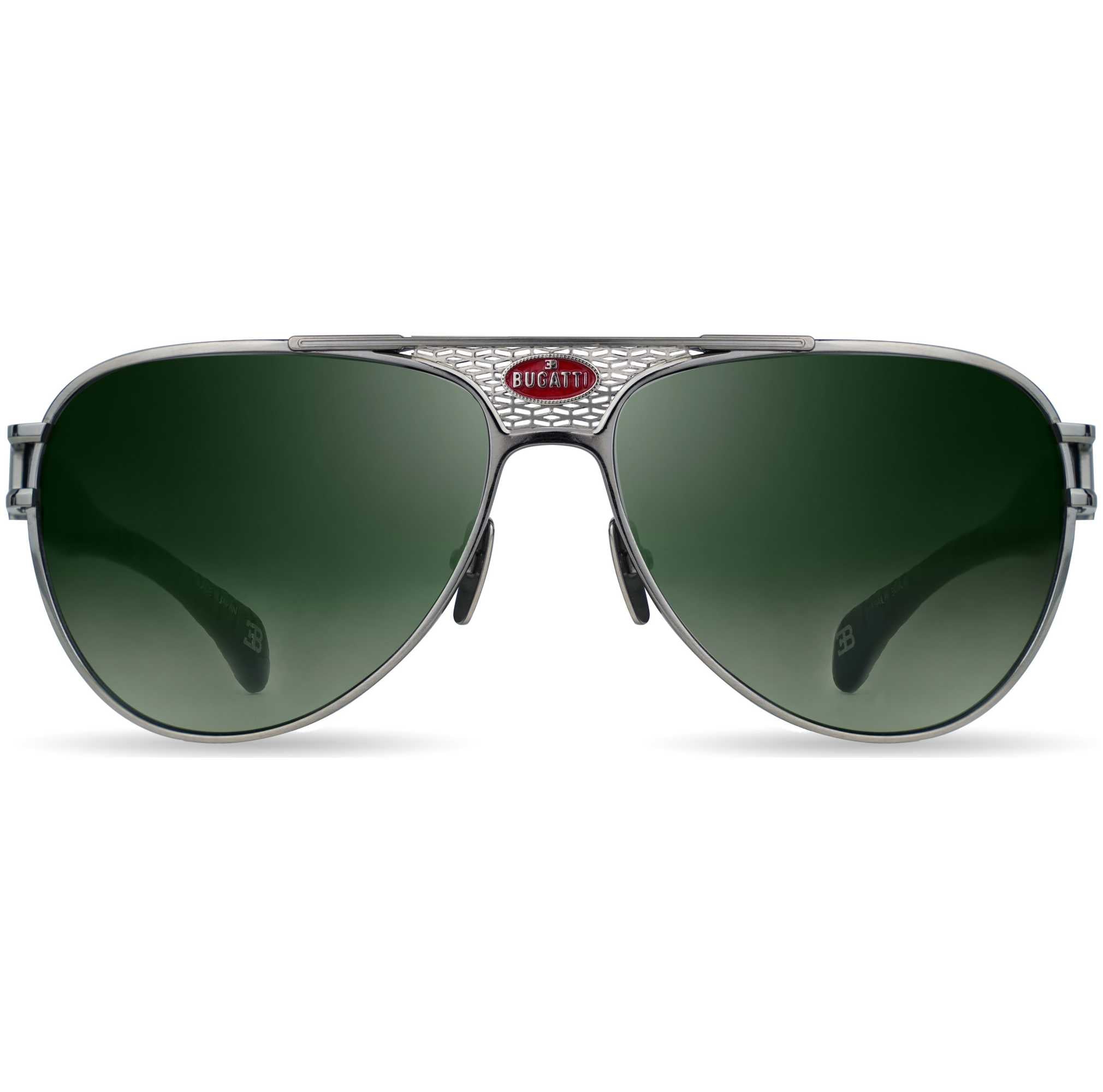 Bugatti Men's 42 mm Silver Sunglasses