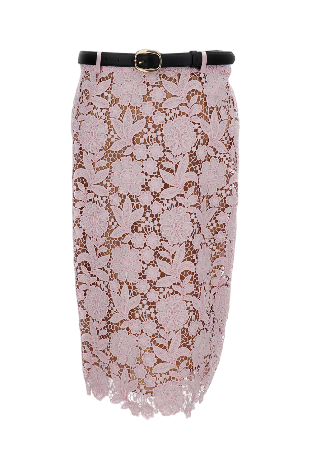 Floral Lace Midi Skirt
