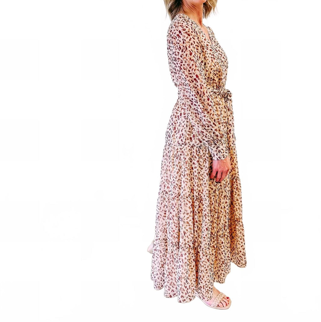 London Long Sleeve Dress In Multi Color